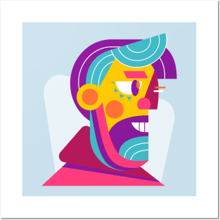 Abstract Portrait Shapes Person Posters and Art